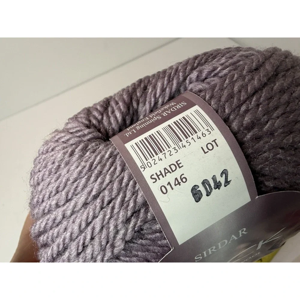 SIRDAR Click Chunky With Wool Yarn Color Bloom Purple Lot 5 50g 81 yards each